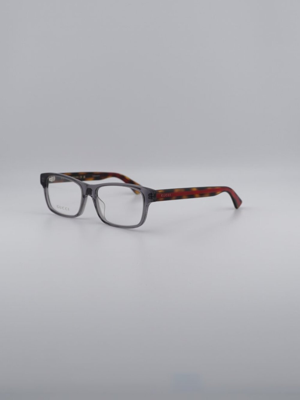 Gucci GG0006OAN 004 Eyeglasses Grey 55mm Rectangle Frame